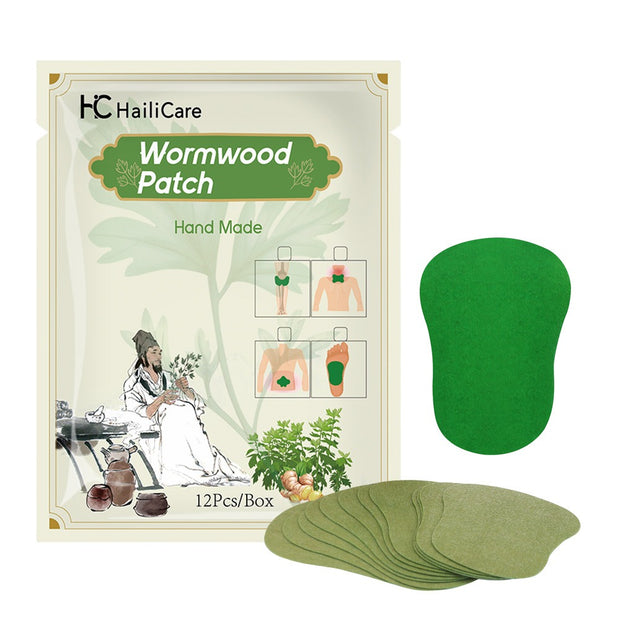 12pc/Bag Foot Neck Knee Waist Massage Stickers Wormwood Natural Plant Self-heating Relief Joint Ache Pain Cinnamon Ginger