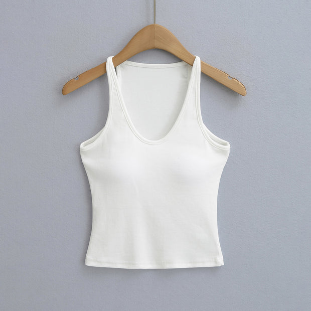 U-neck Strapless Tank Top