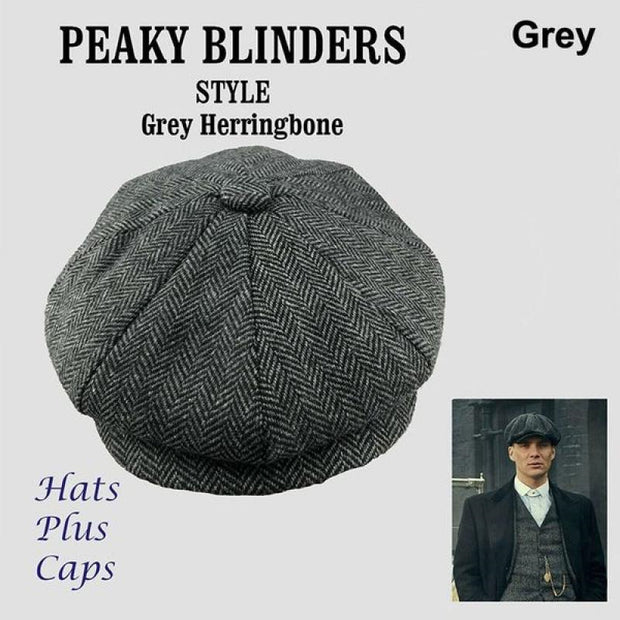 Wool Newsboy Cap – Classic Gatsby-Style Flat Cap for Men & Women