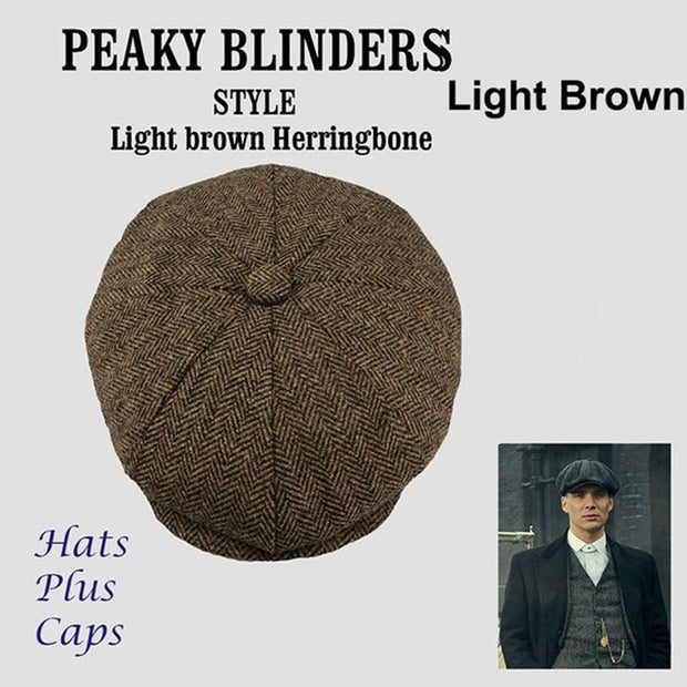 Wool Newsboy Cap – Classic Gatsby-Style Flat Cap for Men & Women