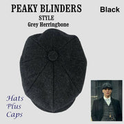 Wool Newsboy Cap – Classic Gatsby-Style Flat Cap for Men & Women