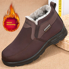 Winter Fleece-lined Thick Waterproof Warm Men's Cotton Shoes CosmikCart