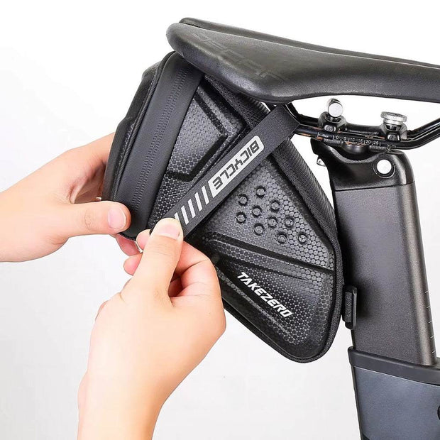 Bike Saddle Bag Hard Shell Rear Storage for Road and Mountain Bikes