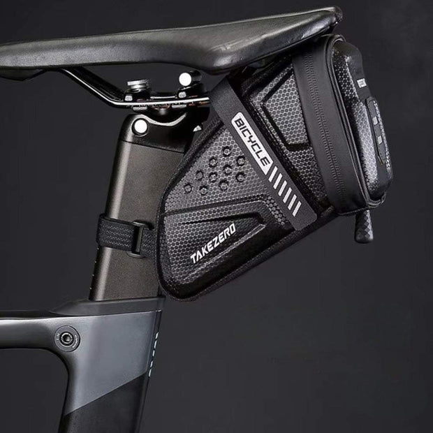 Bike Saddle Bag Hard Shell Rear Storage for Road and Mountain Bikes