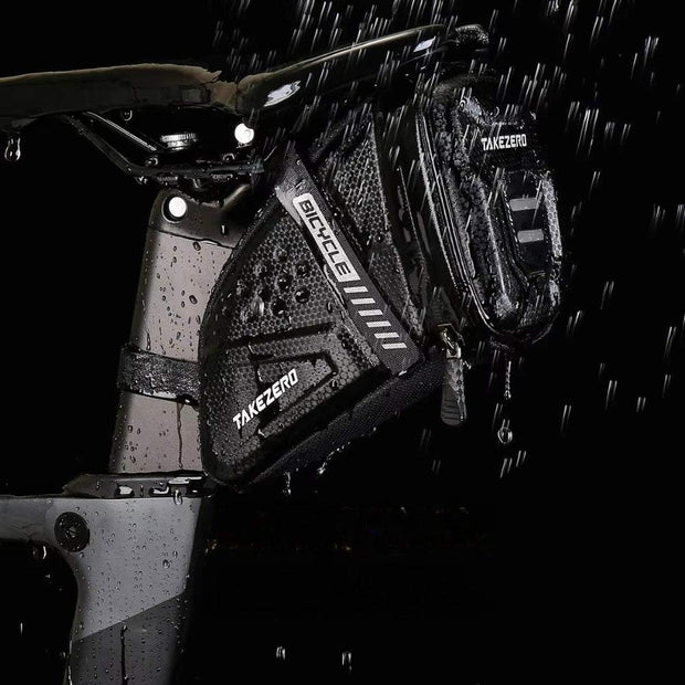 Bike Saddle Bag Hard Shell Rear Storage for Road and Mountain Bikes