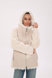 Pre-Order. Re-Stock Ships October 15. ⇆ Reversible Hooded Wool Blend Jacket