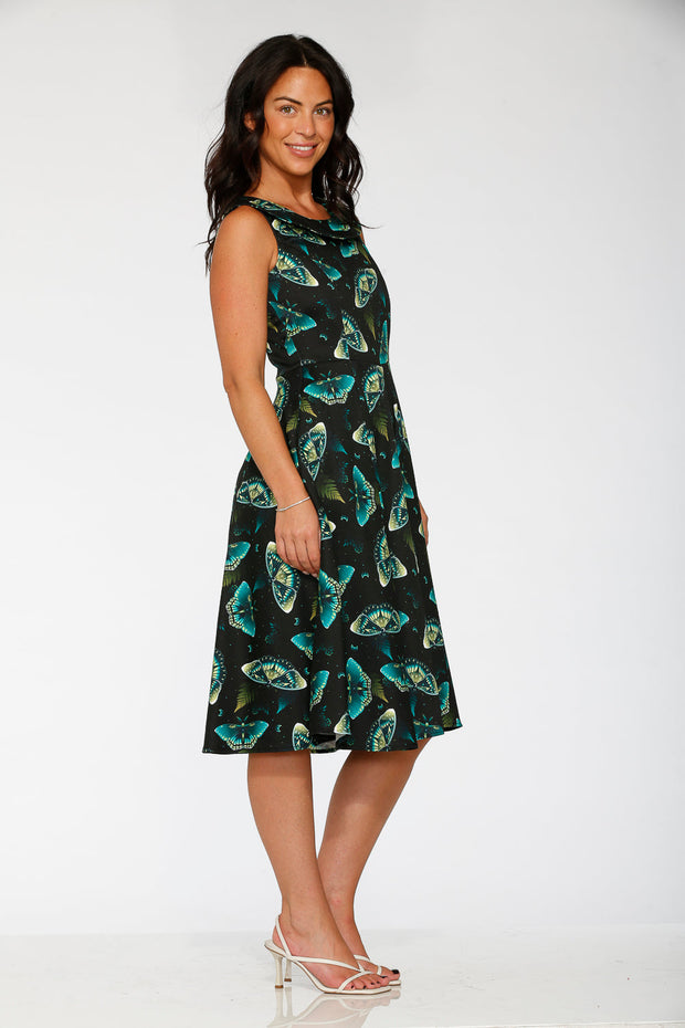 23242 Dark and Mystical Butterfly Swing Dress