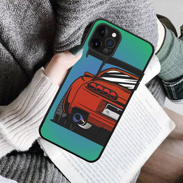 Suitable for iPhone 15 Japanese cartoon sports car phone case
