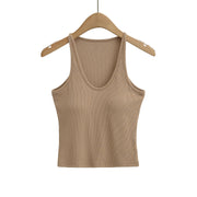 U-neck Strapless Tank Top