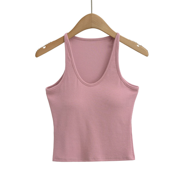 U-neck Strapless Tank Top