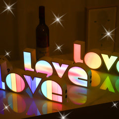 Girlfriend Birthday Wedding Party Decoration Romantic Wedding DecorValentine's Day LED LOVE Light Valentine's Day Gift For Girlfriend BirOverview:
 
 1.Lovely and simple design , the lamp shade is designed in rainbow style matching with "LOVE"word , a great room decorative lamp
 
 2.Made with high quaCosmikCartShopper