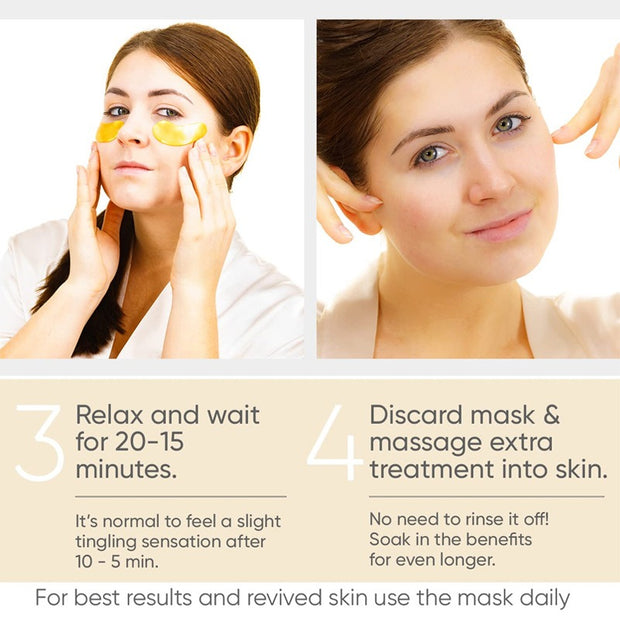 GOLD EYE MASK to remove eye bags, reduce fine lines and moisturize eye patches