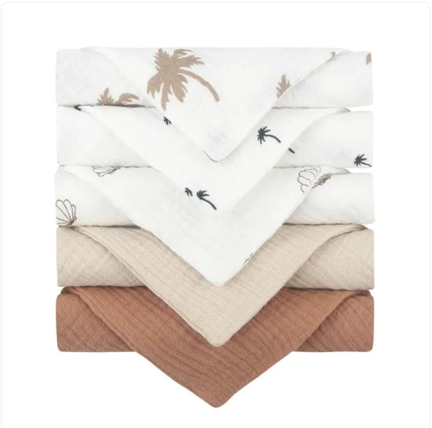 5-Pack Baby Cotton Face Towels CosmikCart