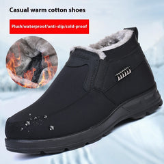 Winter Fleece-lined Thick Waterproof Warm Men's Cotton Shoes CosmikCart