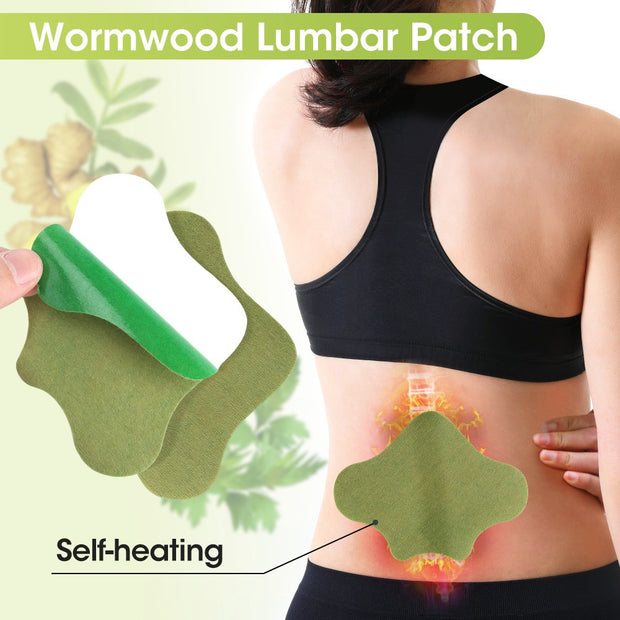 12pc/Bag Foot Neck Knee Waist Massage Stickers Wormwood Natural Plant Self-heating Relief Joint Ache Pain Cinnamon Ginger