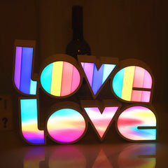 Girlfriend Birthday Wedding Party Decoration Romantic Wedding DecorValentine's Day LED LOVE Light Valentine's Day Gift For Girlfriend BirOverview:
 
 1.Lovely and simple design , the lamp shade is designed in rainbow style matching with "LOVE"word , a great room decorative lamp
 
 2.Made with high quaCosmikCartShopper