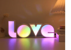 Girlfriend Birthday Wedding Party Decoration Romantic Wedding DecorValentine's Day LED LOVE Light Valentine's Day Gift For Girlfriend BirOverview:
 
 1.Lovely and simple design , the lamp shade is designed in rainbow style matching with "LOVE"word , a great room decorative lamp
 
 2.Made with high quaCosmikCartShopper