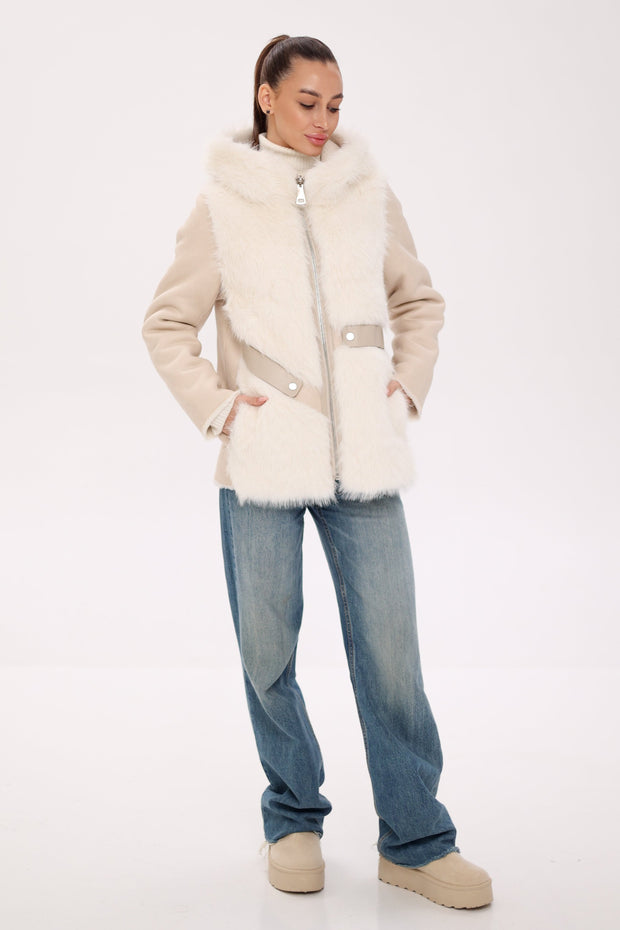 Pre-Order. Re-Stock Ships October 15. ⇆ Reversible Hooded Wool Blend Jacket