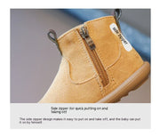 Baby Suede Oxford Boots – Plush, Non-Slip CosmikCart