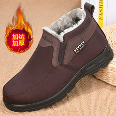 Winter Fleece-lined Thick Waterproof Warm Men's Cotton Shoes CosmikCart