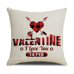 Day red pillowcase cushion coverValentine's Day red pillowcase cushion coverMaterial: Linen
 
 Size: 45*45cm
 
 color type: red
 
 Color: VR001, VR002, VR003, VR004
 
 Style: American
 
 Space: bedroomCosmikCartShopper