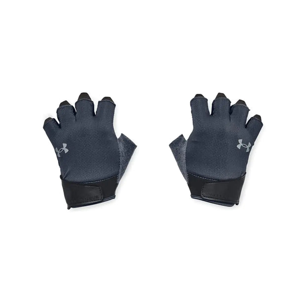 Under Armour Mens Training Half Finger Gloves (044) Downpour Gray/Black/Harbor Blue X-Large