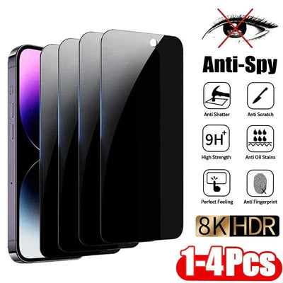 1-4Pcs Anti-spy Tempered Glass1-4Pcs Anti-spy Tempered Glass for IPhone 15 14 13 12 11Pro Max Full CCosmikCartShopper