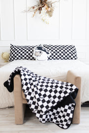Checkered Llamas Snuggle Blanket