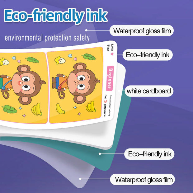 Erasable Spot the Difference Cards