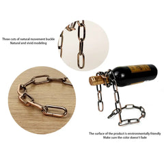 Magic Iron Chain Wine Bottle Holder Zendrop