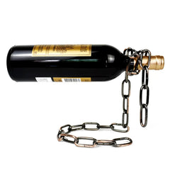 Magic Iron Chain Wine Bottle Holder Zendrop