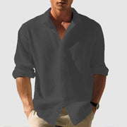 Men’s Long Sleeve Fashion Shirt – Single Breasted Casual Style