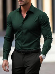 Men’s Summer Long Sleeve Button-Down Shirt – Casual & Breathable