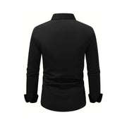 Men’s Summer Long Sleeve Button-Down Shirt – Casual & Breathable