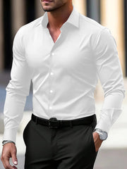 Men’s Summer Long Sleeve Button-Down Shirt – Casual & Breathable