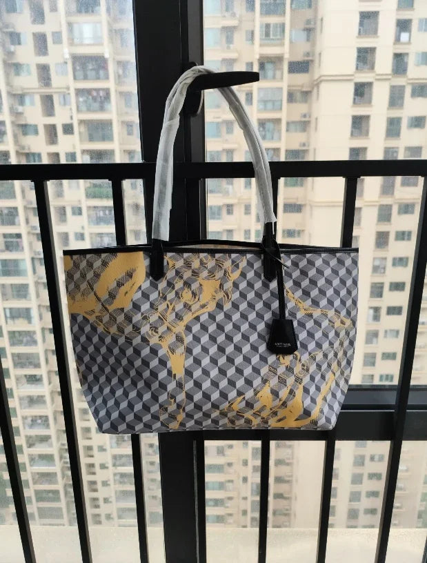 New Tote Bag for Women | Famous Brands Casual Totes & Large Capacity Noir Shoulder Bag (High Quality Genuine Leather)