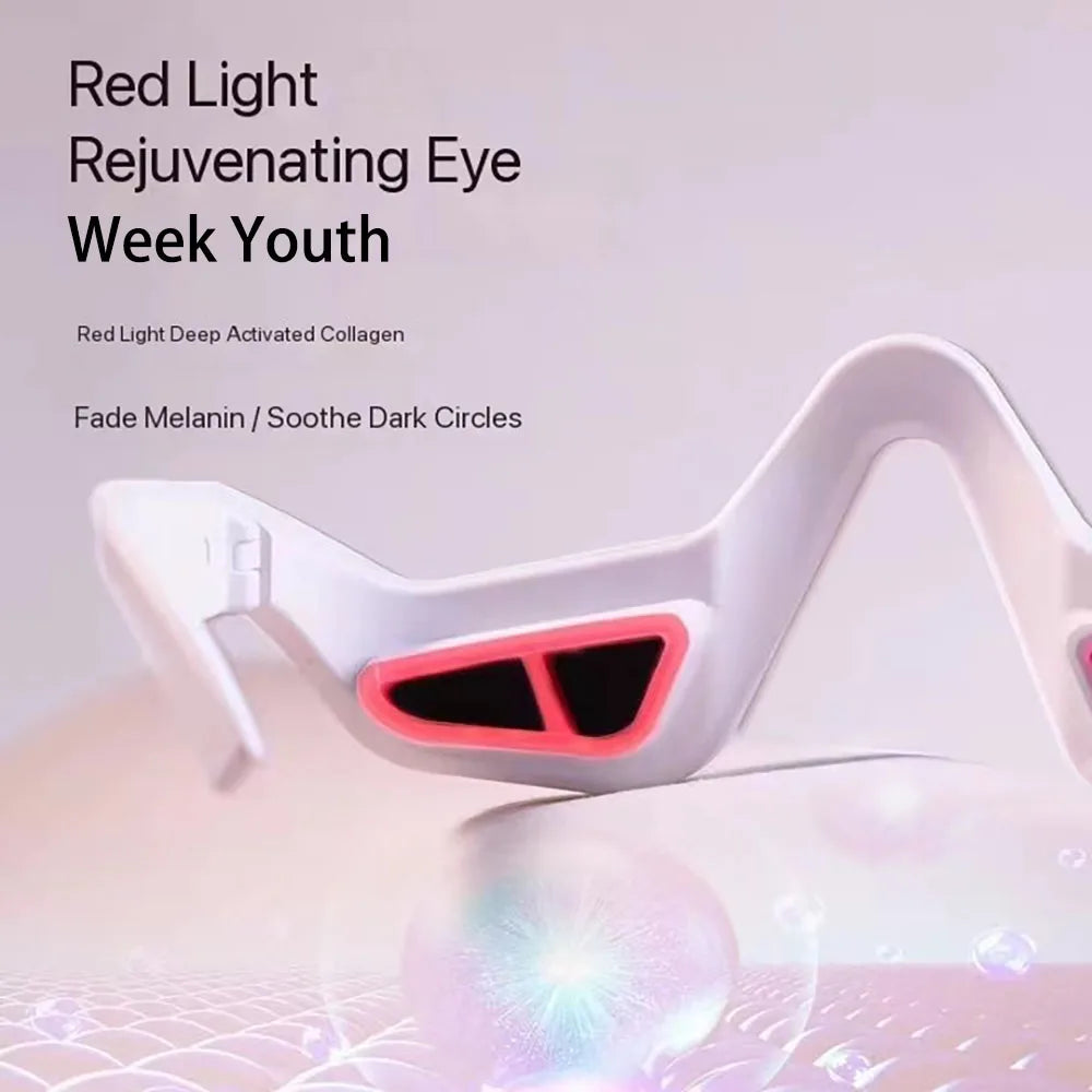 Electric Eye Massager Glasses For Eye Fatigue Relief EMS Red Light Therapy Eye Beauty Instrument To Reduce Dark Circles And Bags