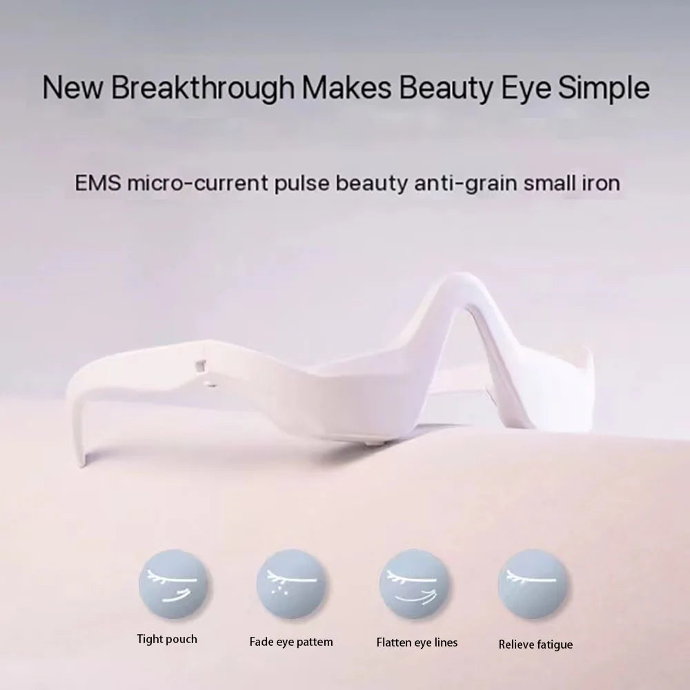 Electric Eye Massager Glasses For Eye Fatigue Relief EMS Red Light Therapy Eye Beauty Instrument To Reduce Dark Circles And Bags