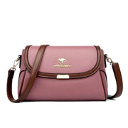 Solid Color High-Quality Leather Small Shoulder Bags | New Messenger Bags with Strap & Designer Crossbody Bag (Sac à Main)