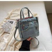 Ladies' Crossbody Bags | Creative Retro Washed Denim & Personalized Fashionable Versatile Handbags (High-quality Shoulder Bags for Girls)