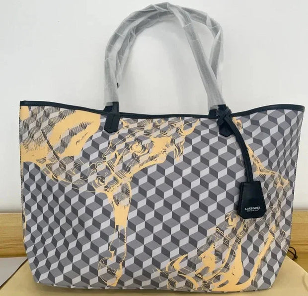 New Tote Bag for Women | Famous Brands Casual Totes & Large Capacity Noir Shoulder Bag (High Quality Genuine Leather)