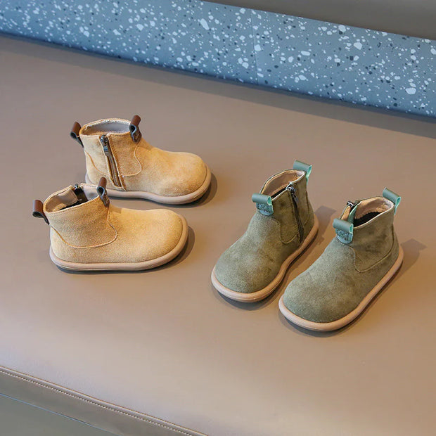 Baby Suede Oxford Boots – Plush, Non-Slip CosmikCart
