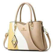 Fashion Contrasting Handbag | Large Capacity Temperament Elegant Mother Bag & Middle-Aged Shoulder Bag