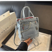 Ladies' Crossbody Bags | Creative Retro Washed Denim & Personalized Fashionable Versatile Handbags (High-quality Shoulder Bags for Girls)
