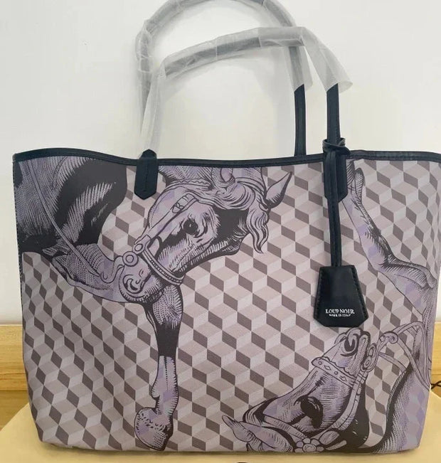 New Tote Bag for Women | Famous Brands Casual Totes & Large Capacity Noir Shoulder Bag (High Quality Genuine Leather)