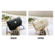 PU Leather Shoulder Bag Classic Style | Diamond Pattern Chain Bag & Women's Trendy All-Match Crossbody Bag (Mini Korean Style)