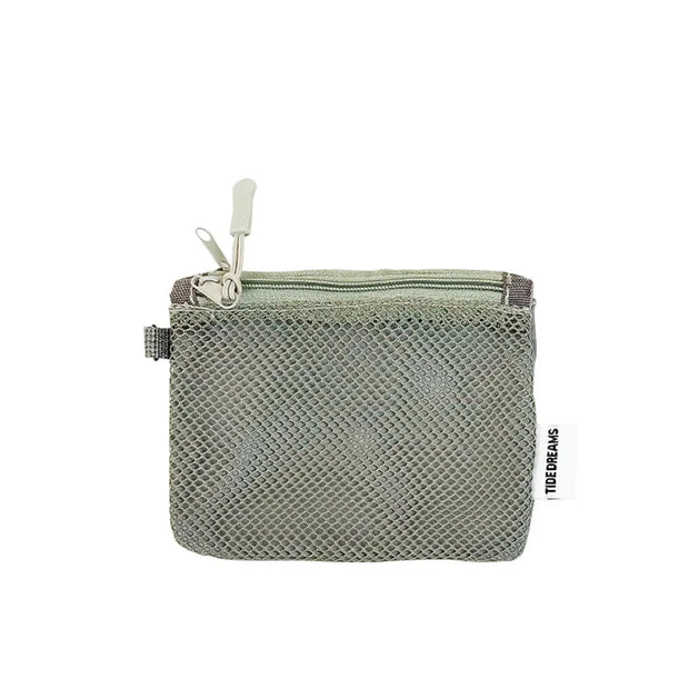 Travel Makeup Storage Bags | New Mesh Coin Purse & Simple Portable Mini Bag (Multi-purpose Square Bag Double-layer Zipper Card Holder)