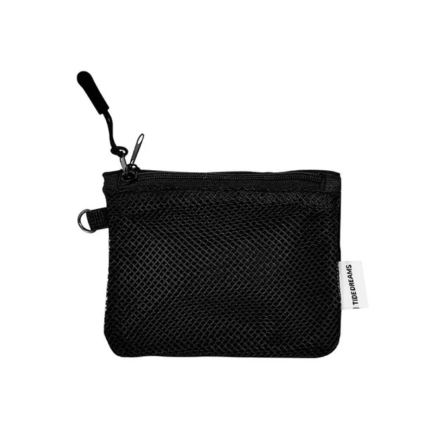 Travel Makeup Storage Bags | New Mesh Coin Purse & Simple Portable Mini Bag (Multi-purpose Square Bag Double-layer Zipper Card Holder)