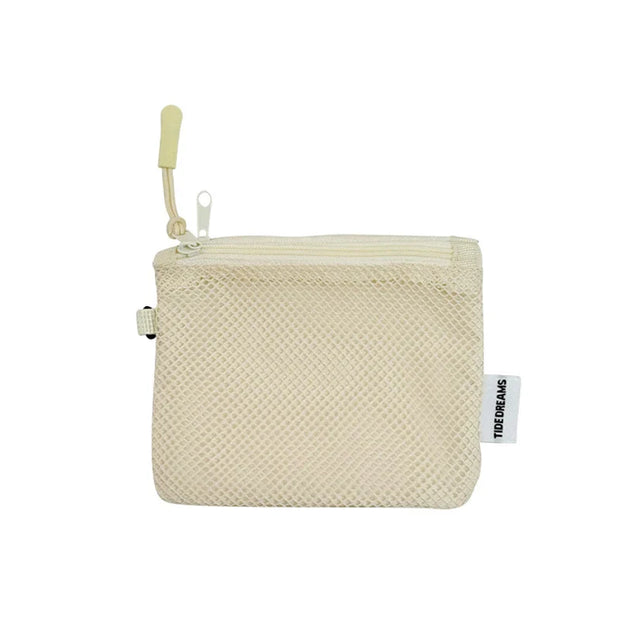 Travel Makeup Storage Bags | New Mesh Coin Purse & Simple Portable Mini Bag (Multi-purpose Square Bag Double-layer Zipper Card Holder)