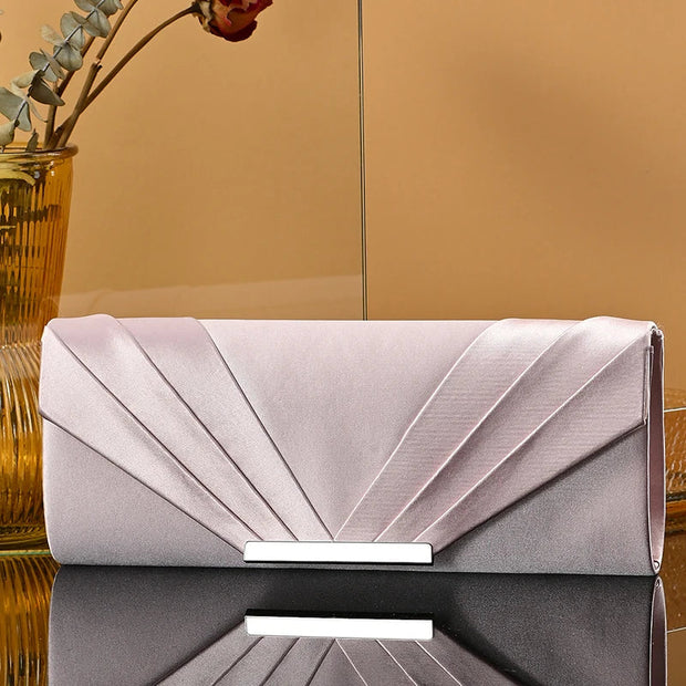 New Design Envelop Satin Evening Clutch Bag | Trade Luxury Shoulder Bags & Lady Party Purses for Wedding Dress Handbag